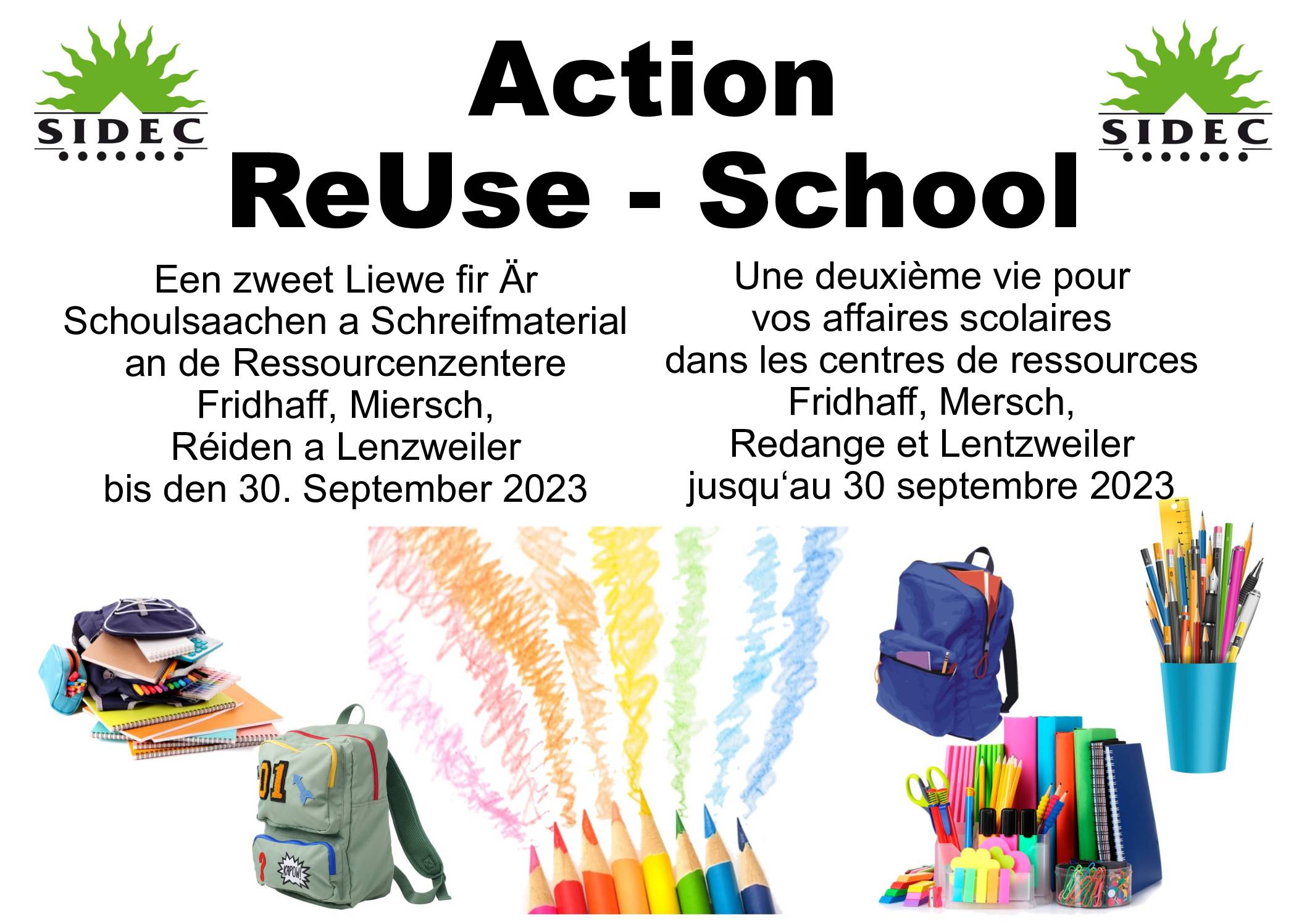 Action ReUse – School du SIDEC