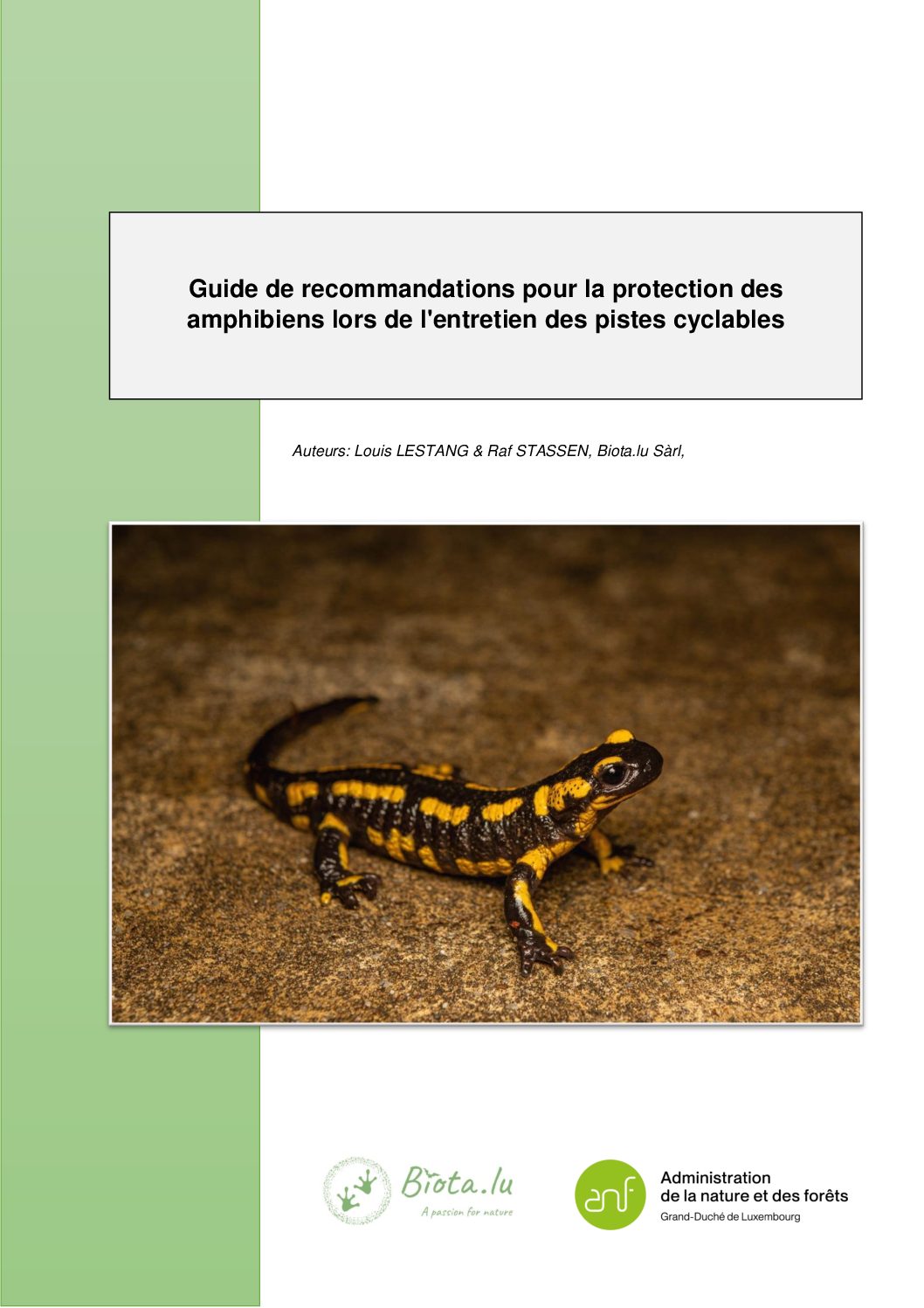 Guide de recommandations pour la protection des amphibiens