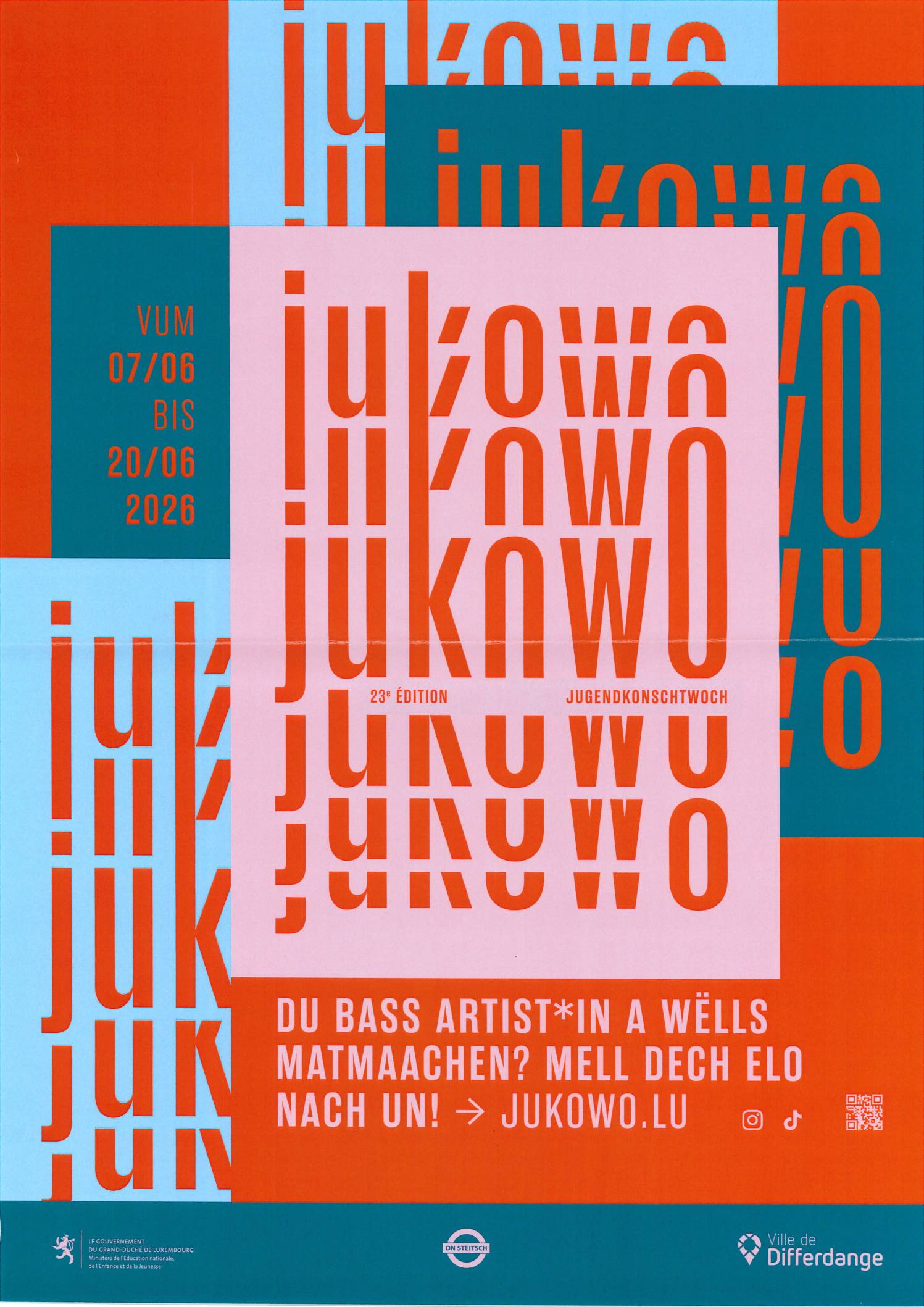 Jugendkonschtwoch (JuKoWo) – 07 au 20 juin 2026