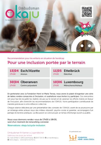 OKAJU (Ombudsman): conférences "Pour une inclusion portée par le terrain"