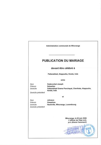 Mariage Kadavunkal Joseph - Johnson
