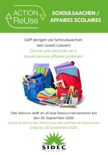 SIDEC: Action ReUse Affaires scolaires
