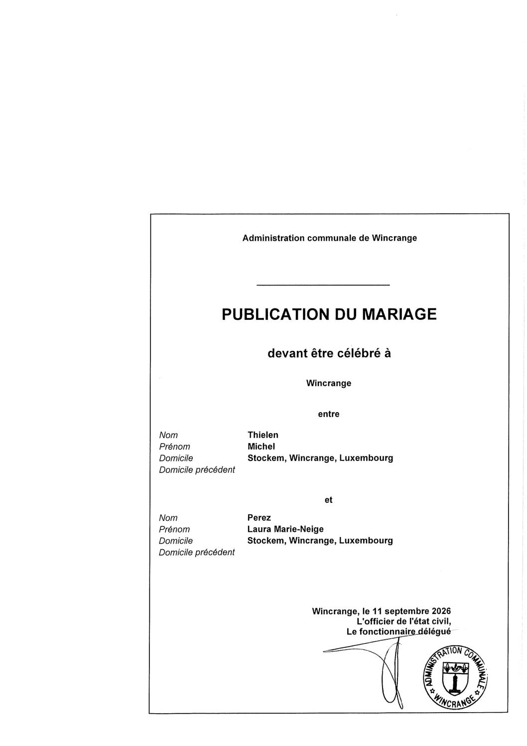 Mariage Thielen – Perez