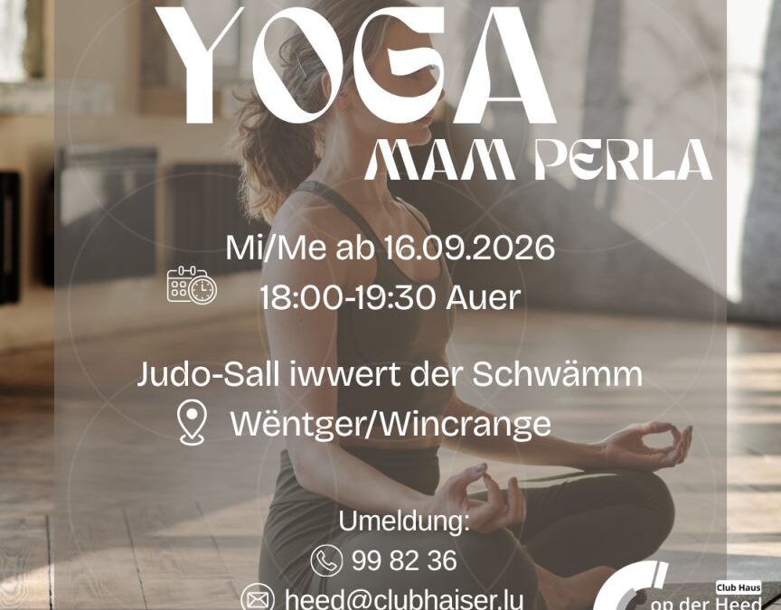Club Haus op der Heed: Yoga mam Perla – Yoga avec Perla