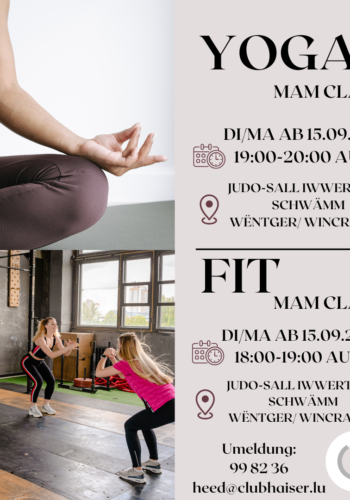 Club Haus op der Heed: Yoga mam Clarinda & Fit mam Clarinda