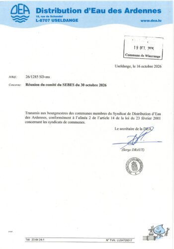 SEBES: convocation à la réunion du comité